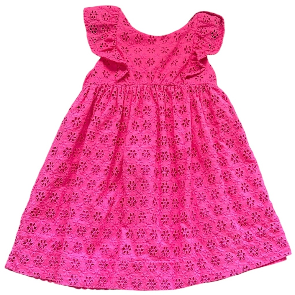 Ralph Lauren Baby Girl Pink Eyelet Dress & Bloomers Set (Size 18m)